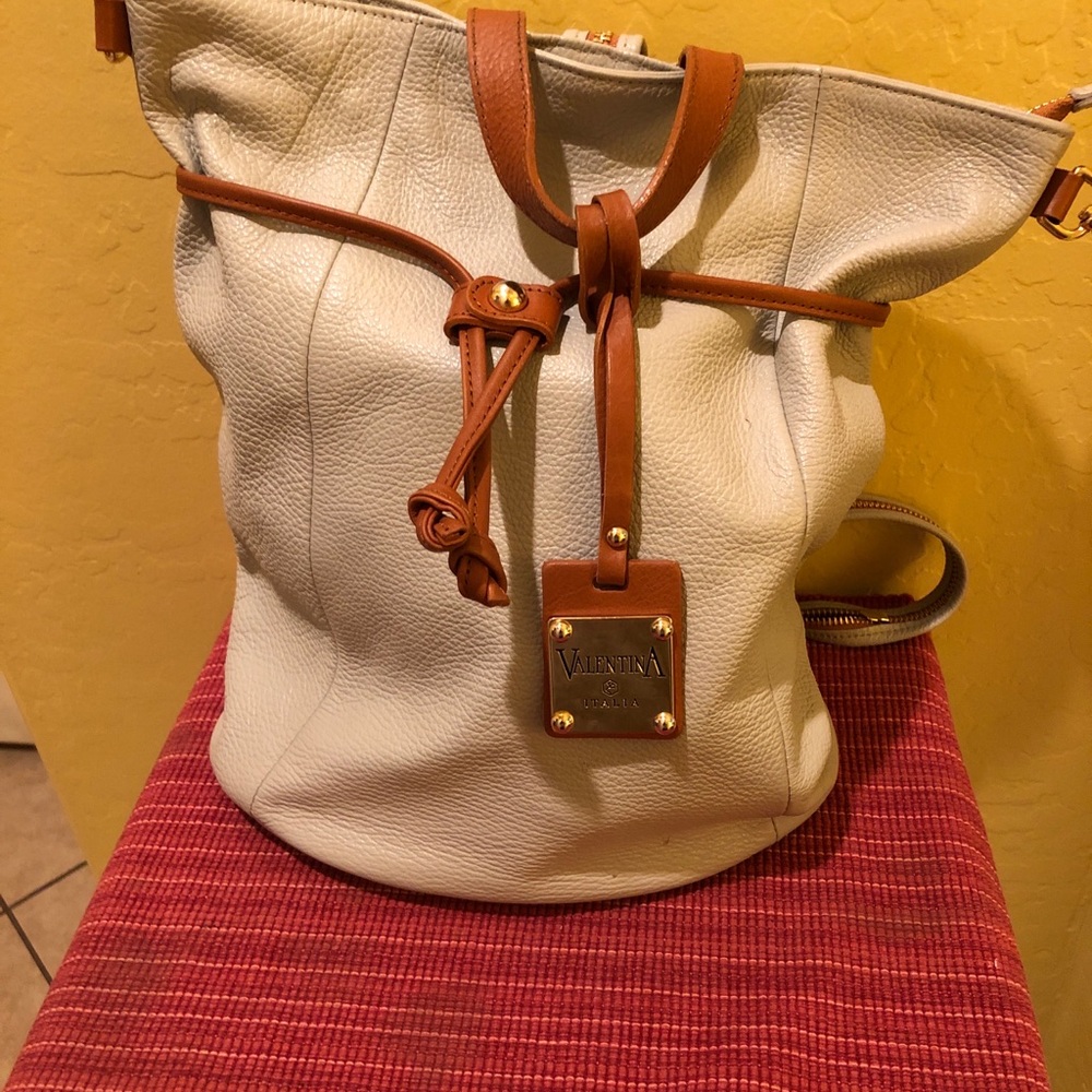Valentina Drawstring Backpack. Slate Gray..